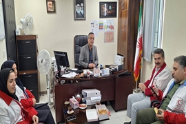 دیدار سرپرست جدید هلال احمر شهرستان  صومعه‌سرا جناب آقای کیومرث صادقی با مدیریت محترم بیمارستان و تیم مدیریت اجرایی بیمارستان